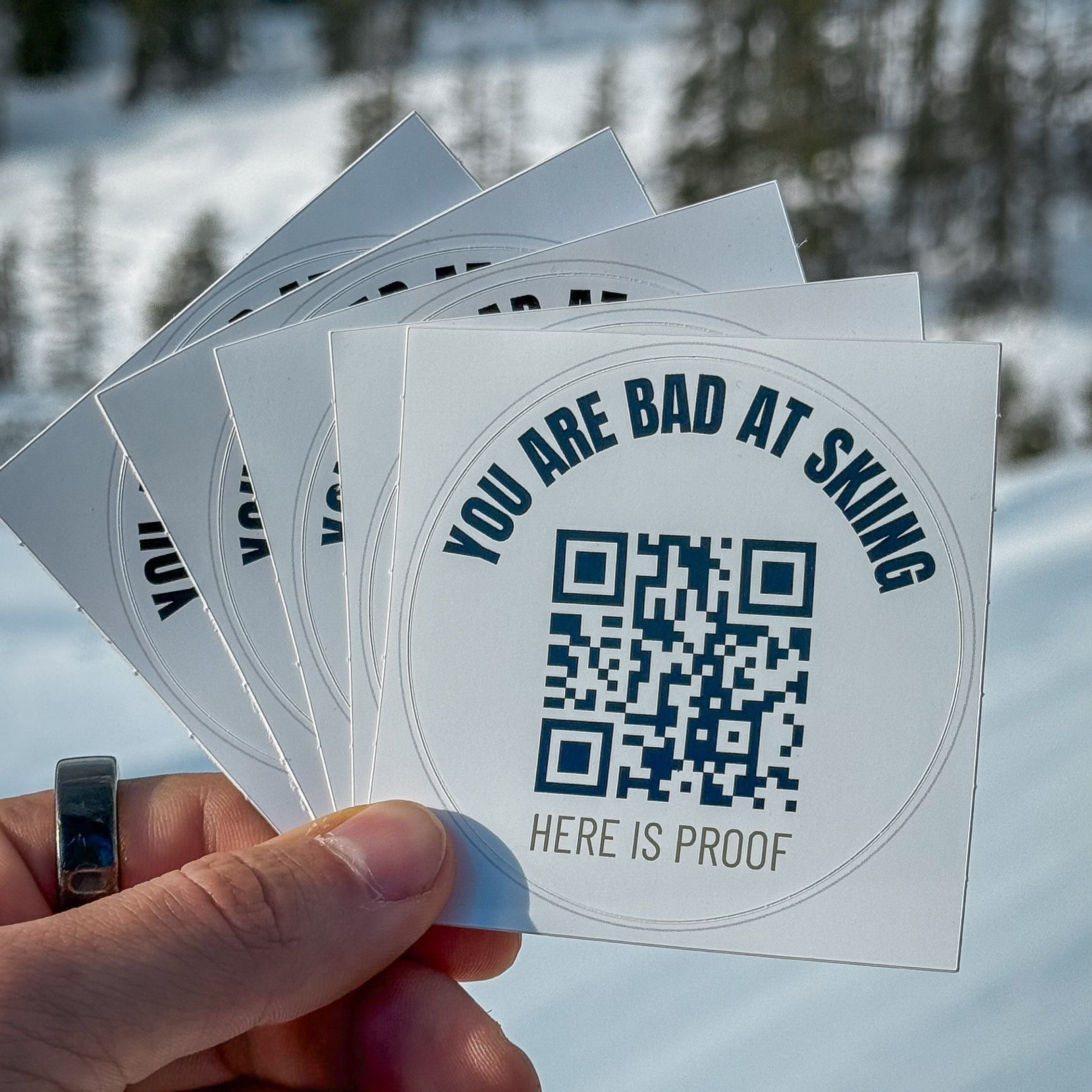 WhiteRoot Sticker YOU ARE BAD AT SKIING — Aufkleber-Kollektion.